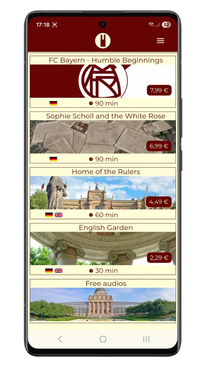 Download Sightseeing Munich App  – Sightseeing Tour Munich via App