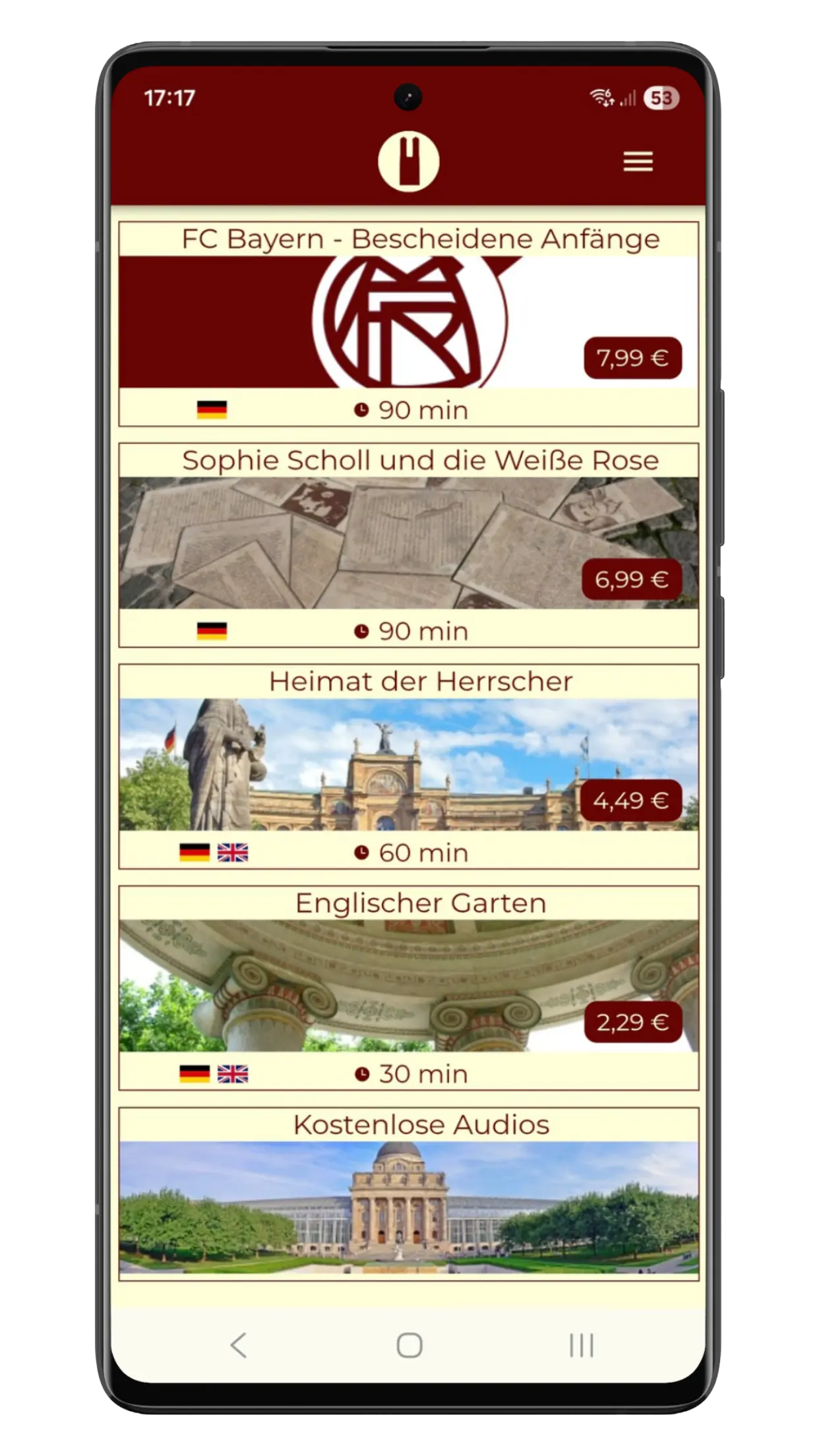 Sightseeing Touren München - Sightseeing Munich App