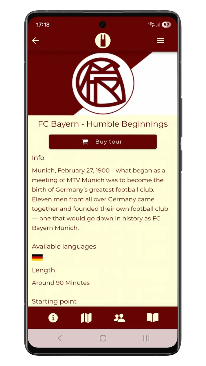 Purchase Sightseeing Tour Munich – unlock Tour in the App